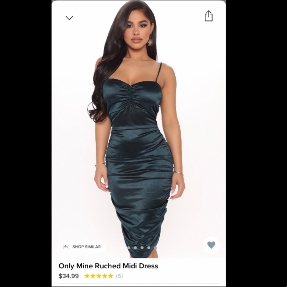 Ruched Fashion Nova Dress